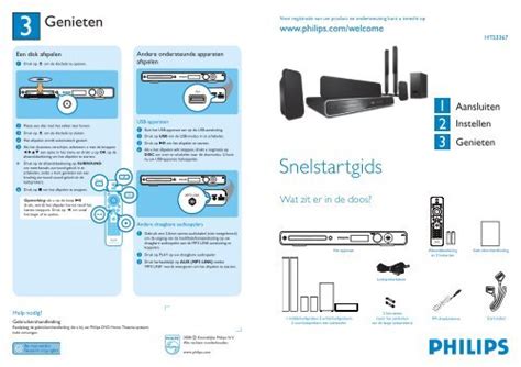 Philips Syst Me Home Cin Ma Dvd Guide De Mise En Route Nld