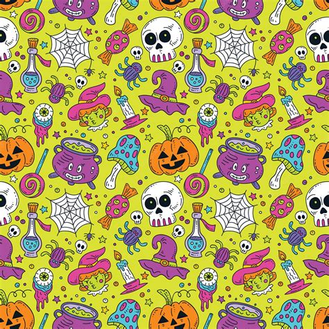 Premium Vector Halloween Cute Pattern