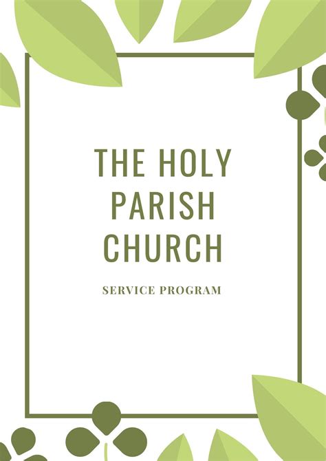 Free Printable Customizable Church Program Templates Canva