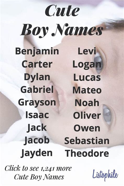 1 253 Cute Boy Names Cute Names Send The Message Your Son Is Fun