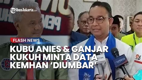 Kubu Anies Dan Ganjar Singgung Soal Data Kemhan Kukuh Minta Data