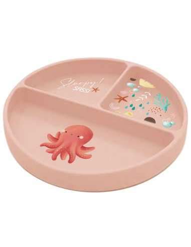 Assiette en silicone Slurpy le poulpe Sassi Vaisselle bébé