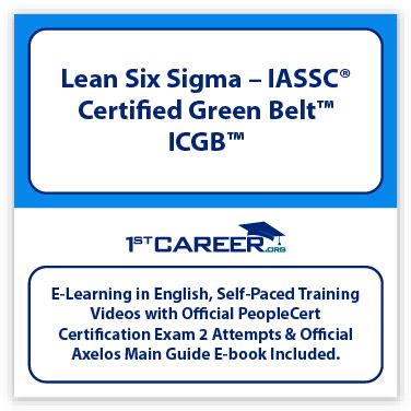 Lean Six Sigma Iassc Certified Green Belt Icgb E Learning Self