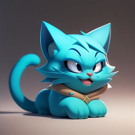 Premium Ai Image Cute Cat Head Portrait Cartoon Animation 3d Illustration Wallpaper Cute Cat Image