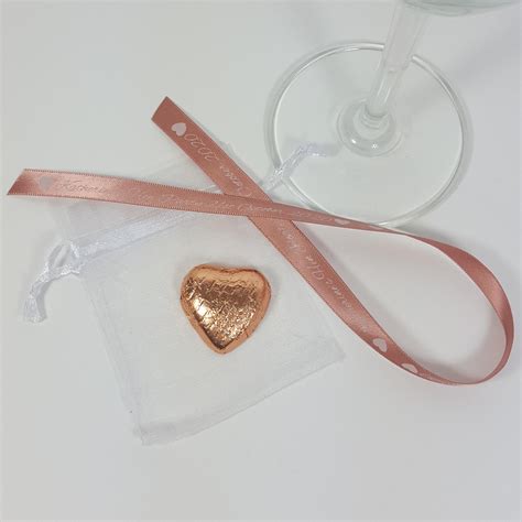 Personalised Any Occasion Favours Heart Chocolates In An Organza Bags