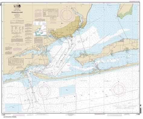 Themapstore Noaa Charts Florida Gulf Of Mexico 11383 Pensacola Bay Pensacola Nautical