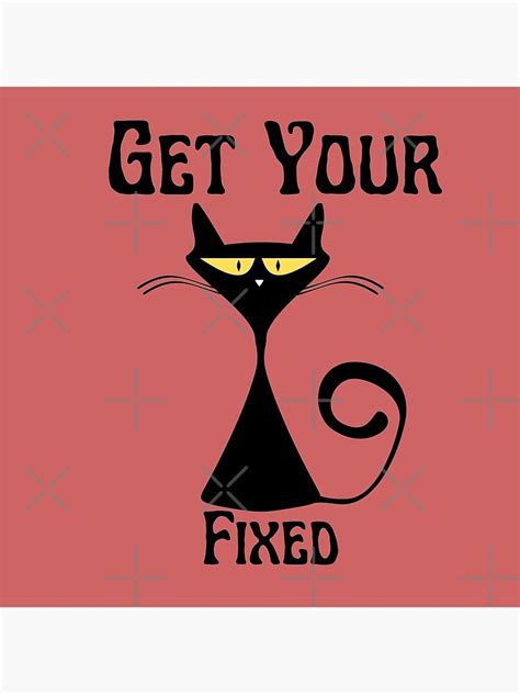 Get Your Cat Fixed Sticker Poster For Sale By Duawalla Redbubble