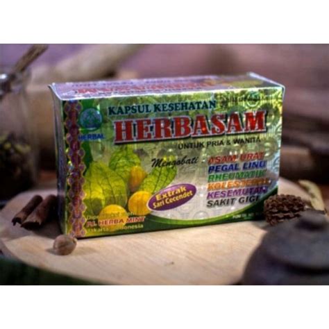 Jual Herbasam Kapsul Kesehatan Original Kapsul Asam Urat Pegal Linu