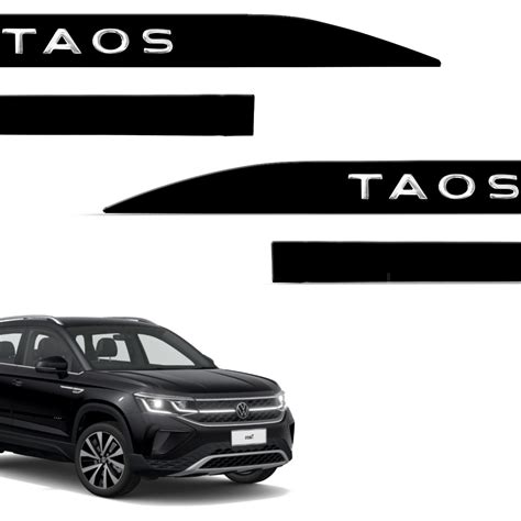 Friso Lateral Taos 2020 A 2023 Preto Mystic Alto Relevo General Car