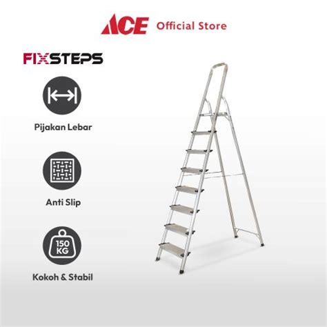 Jual Ace Fixsteps Tangga Lipat Aluminium Wide Step Multifunction