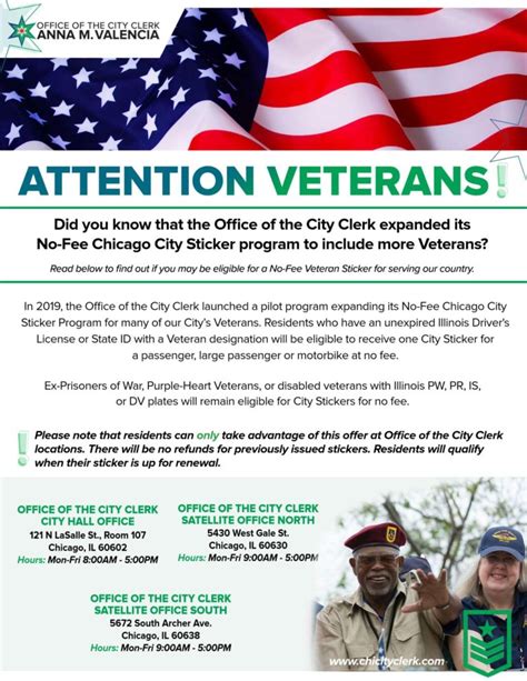 Chicago City Sticker Program No-Fee Veteran Sticker – Veterans For ...