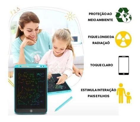 Lousa Digital Polegada Lcd Infantil P Escrever Desenhar Caderno