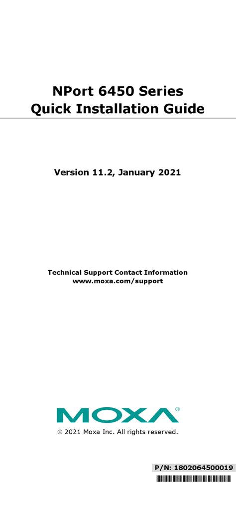 Moxa Technologies Nport Series Quick Installation Manual Pdf