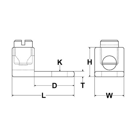 Burndy Ka U Aluminum Universal Terminal Hole Awg Str