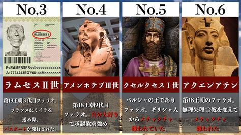 古代エジプト 最も偉大なファラオ トップ10 Youtube