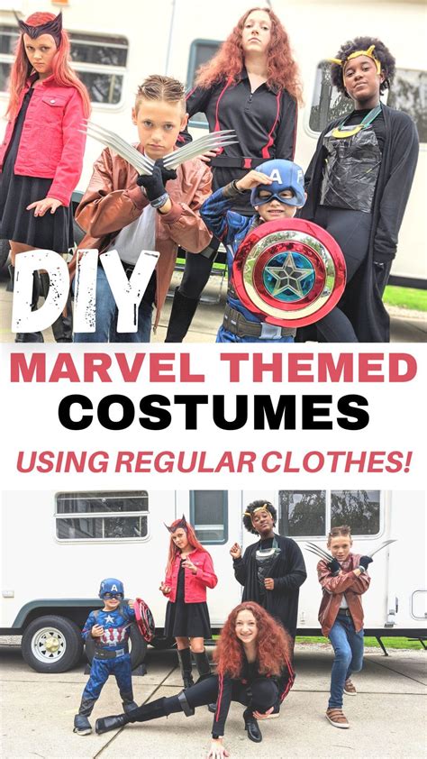 East DIY Marvel Themed Costumes for Halloween Using Regular Clothes All Things with Purpose ...