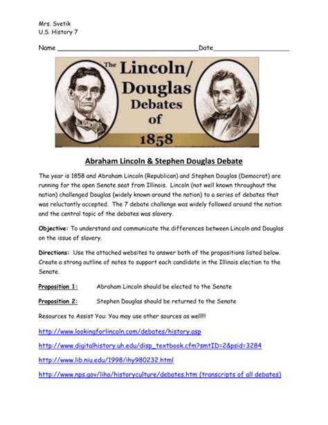 Lincoln/Douglas Debates