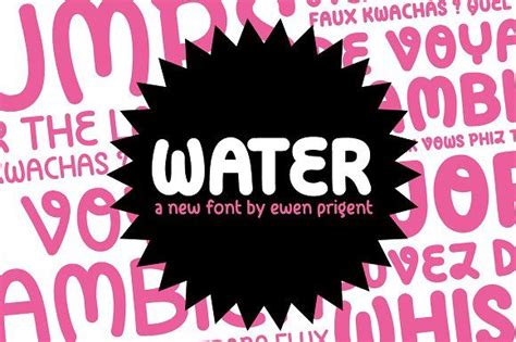 Water | Graphic projects, Water font, Letterpress font