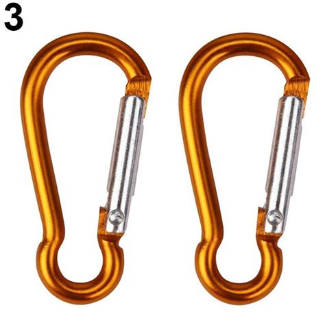 Buy Aluminum Keyring Carabiner D Ring Key Chain Clip Karabiner Snap