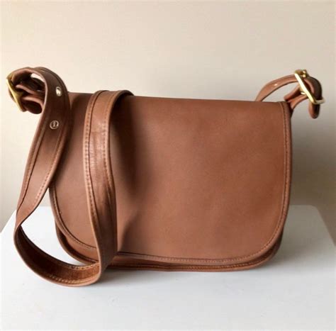 Vintage Coach Patricia S Legacy Brown Tan Leather Etsy Tan