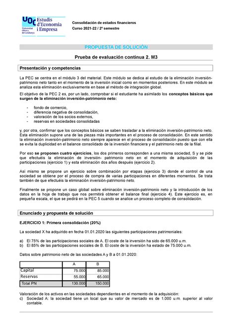 B 2 Consolidación Estados Financieros PEC2 2021 22 Solución v2