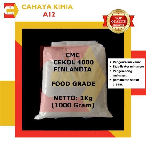 Jual Carboxy Methyl Cellulose Finlandia CMC FOOD GRADE 1 Kg Ex CEKOL