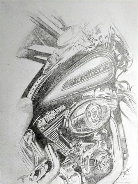 Harley Davidson Drawing | atelier-yuwa.ciao.jp