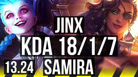 JINX Alistar Vs SAMIRA Nami ADC 18 1 7 Legendary 300 Games