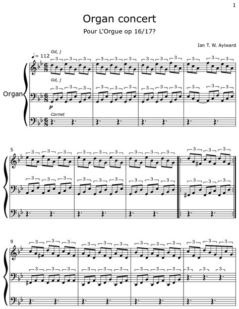 Organ Concert Sheet Music For Organ