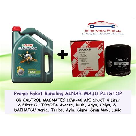 Jual Paket Bundling Oli Mobil Castrol Magnatec W Api Sn Liter