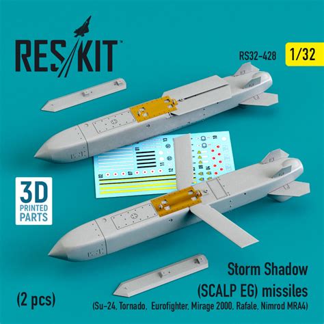 Storm Shadow SCALP EG Missiles 2 Pcs Su 24 Tornado Eurofighter