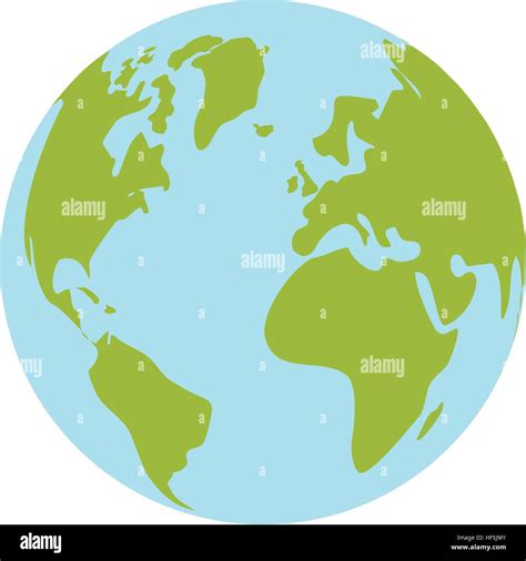 Mundial De La Tierra Aislada Imagen Vector De Stock Alamy