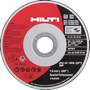 HIlti 436669 Cut Off Wheel 7 X 1 16 X 7 8 SP Cordless Systems