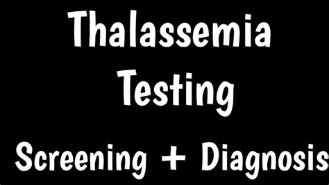 Test For Thalassemia Diagnosis Of Thalassemia Using Hplc Youtube