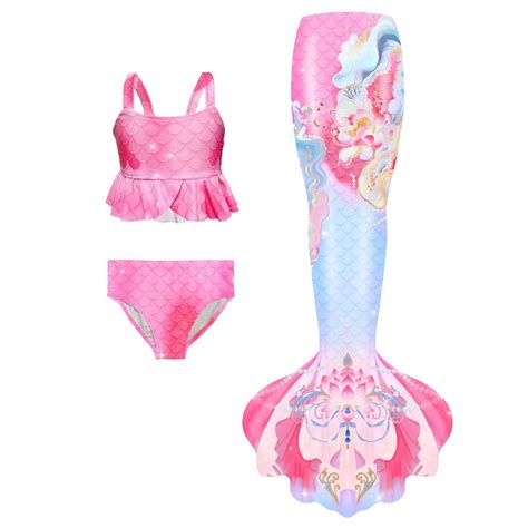 Hiijoy Big Girls Bikini Swimsuit Bathing Suit Fish Tail Set Swimwear Piece Walmart