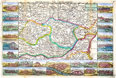 1710 De La Feuille Map Of Transylvania And Moldova Painting By