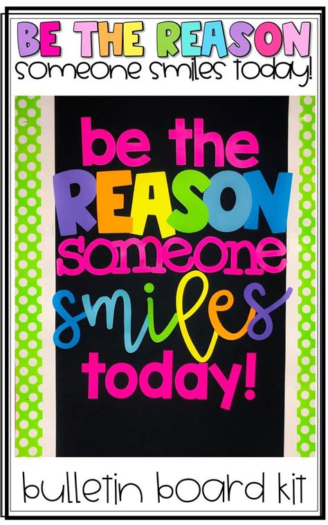 Be The Reason Someone Smiles Today Bulletin Board Kit Preschool Bulletin Boards Elementary