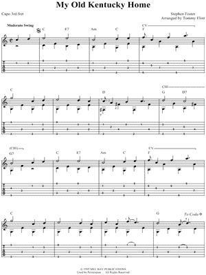 "My Old Kentucky Home" Sheet Music - 5 Arrangements Available Instantly ...