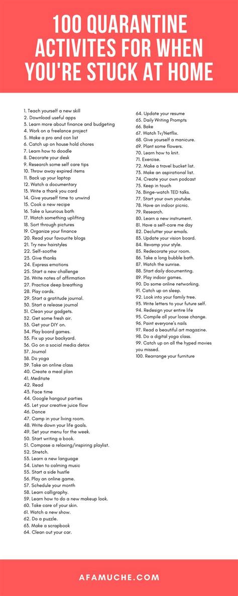 100 Things To Do When Youre Stuck At Home What To Do When Bored