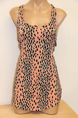 NWT Bar III Swimsuit Bikini Cover Up Tunic Dress Multi Peach Size L EBay