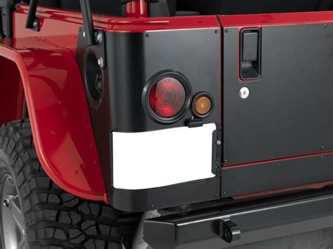 Warrior Products License Plate Bracket For 97 06 Jeep Wrangler Tj