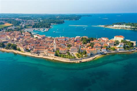 Premium Photo Aerial View Of Porec Town Istra Croatia