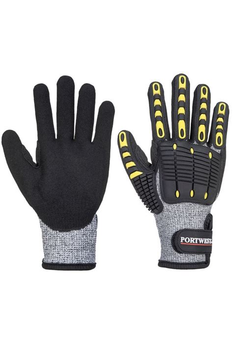 Portwest A Portwest Anti Impact Cut Resistant Glove Grey Black