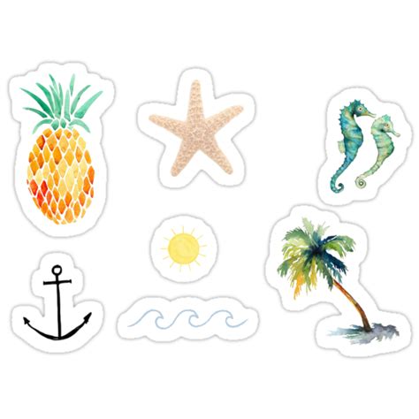 Beachy Tumblr Stickers Stickers By Amandabrynn Redbubble