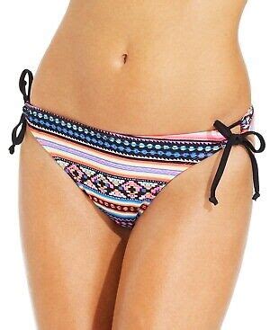 California Waves Multi Printed Side Tie Bikini Swim Bottom Us X Large