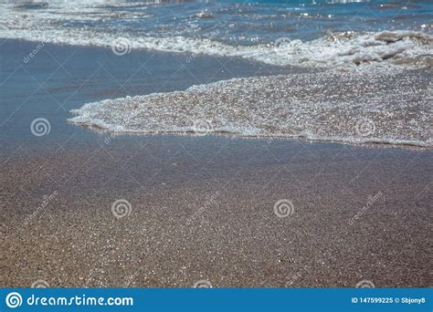 Beaches And Sea Sea Waves Lapped The Sandy Beach Stock Image Image