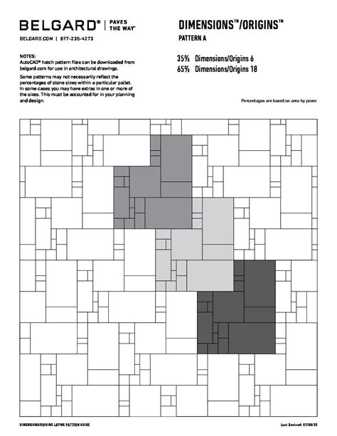 Dimensions Origins Modularity Set Size 6 18 Mixed Laying Pattern A