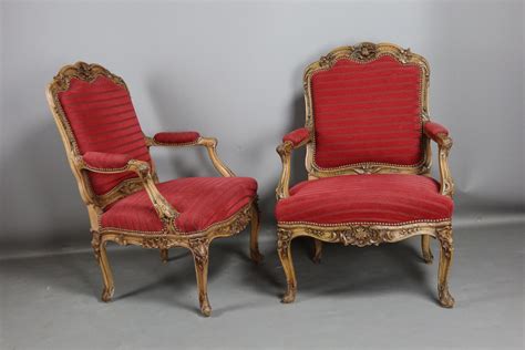 Paire De Fauteuils Style Louis Xv Philippe Cote Antiquites