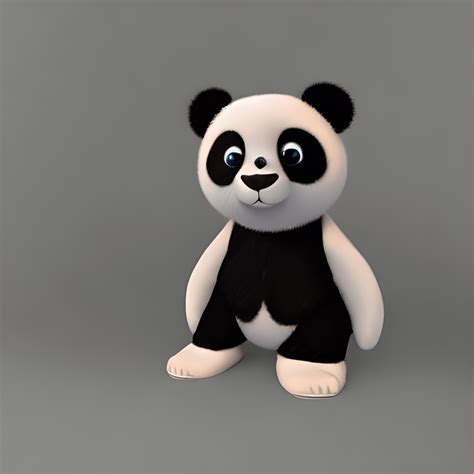 Cute Fluffy Baby Panda Bear With Dreamy Eyes Creative Fabrica