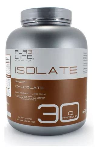 Suplemento En Polvo Pure Life Isolated Prote Na Isolate Polvo Chocolate